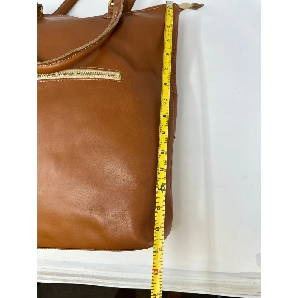 Sseko Convertible Leather Backpack Tote Bag Brown